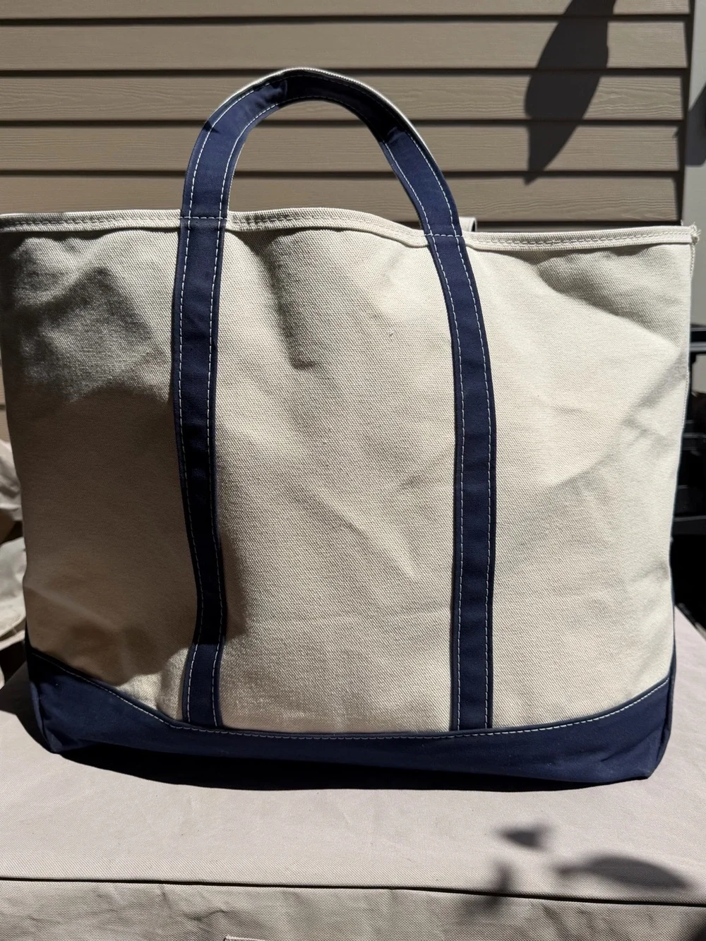 LL Bean XL tote with regular handles